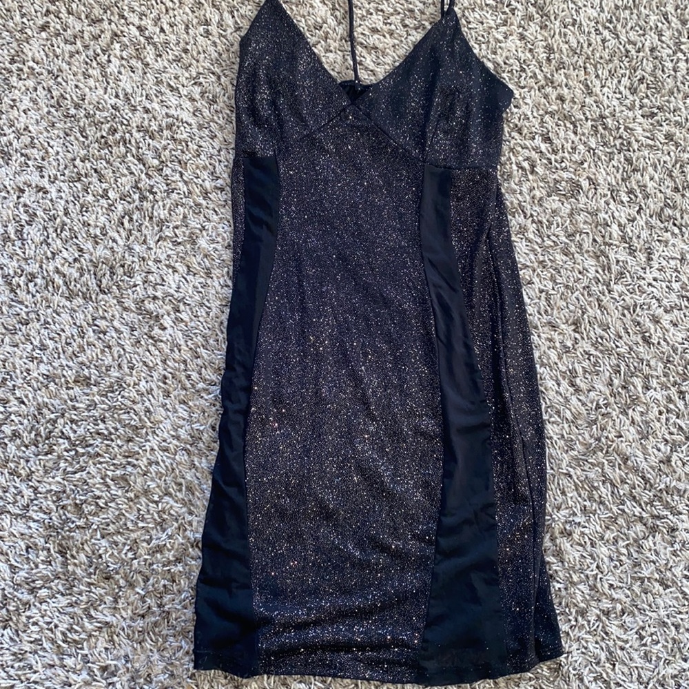 Black Sparkly BodyCon Dress